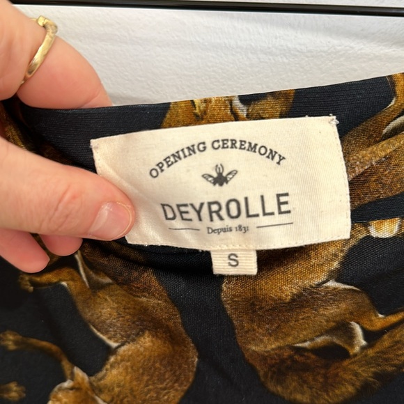 OPENING CEREMONY x DEYROLLE rare fox print skirt size small - Picture 3 of 4